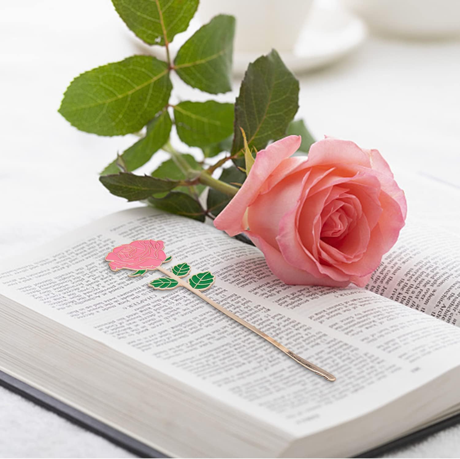 Metal Rose Book Mark