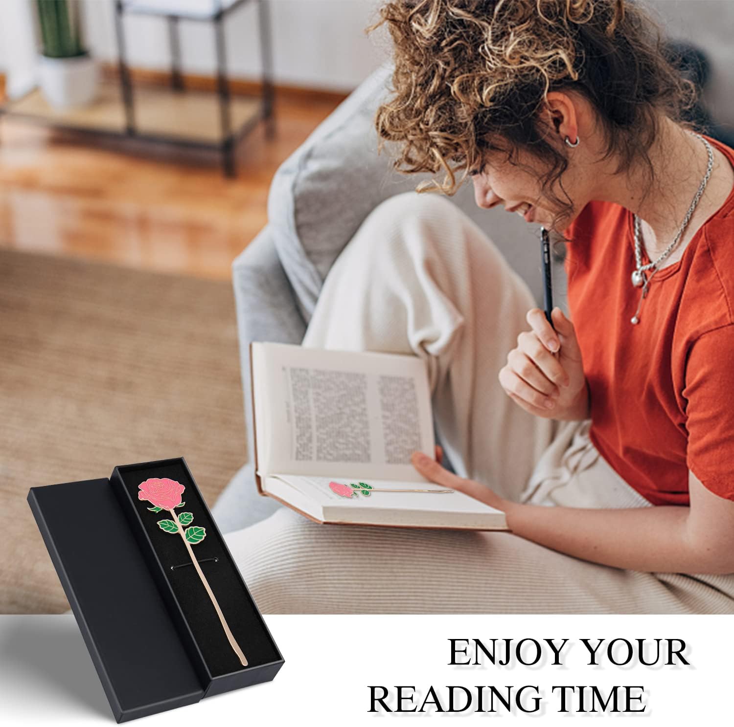 Metal Rose Book Mark