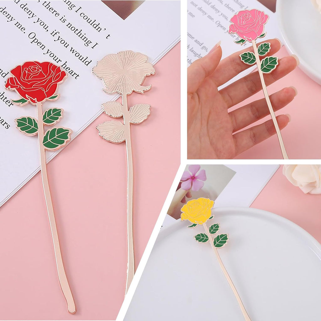 Metal Rose Book Mark