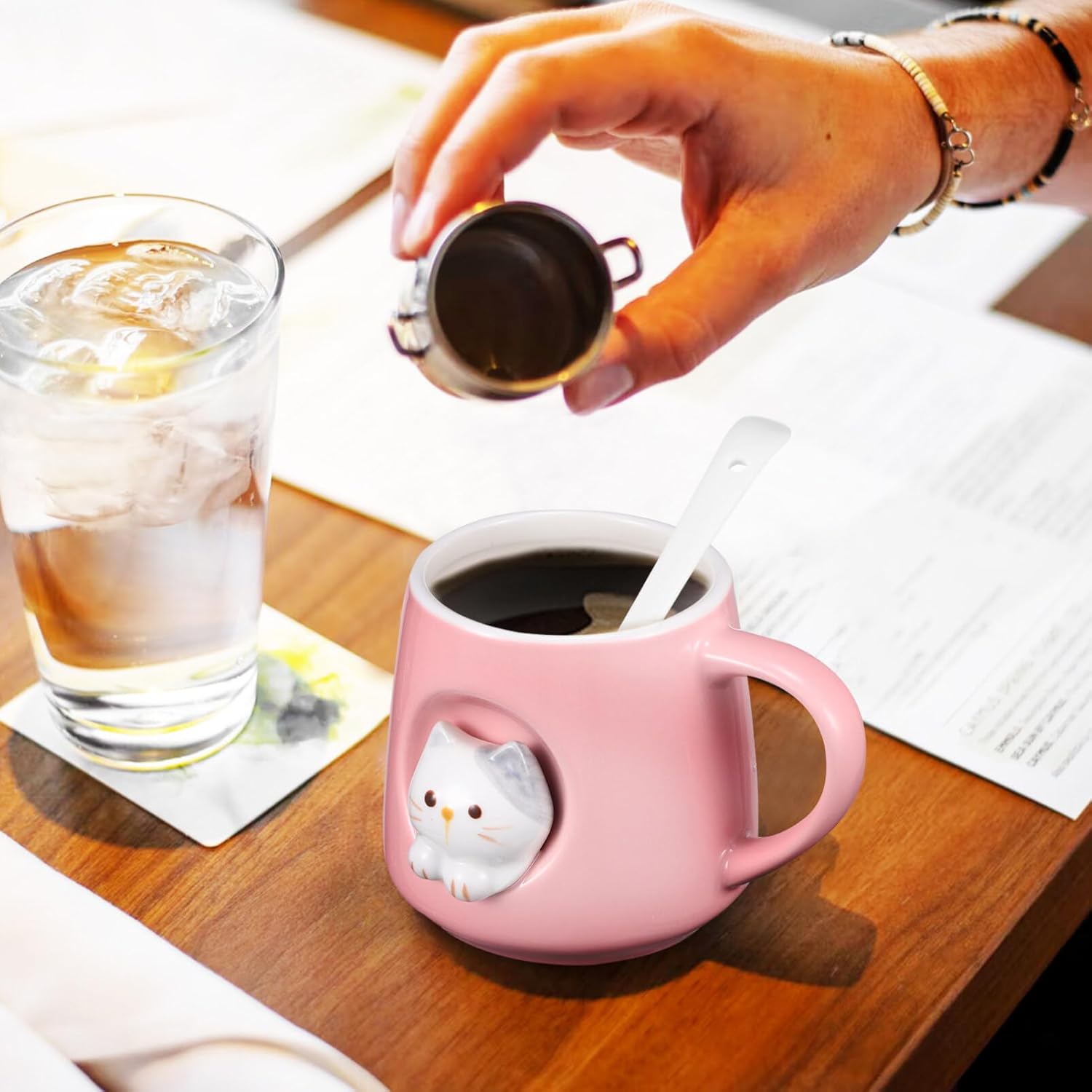 Cat Ceramic Mug with Lid