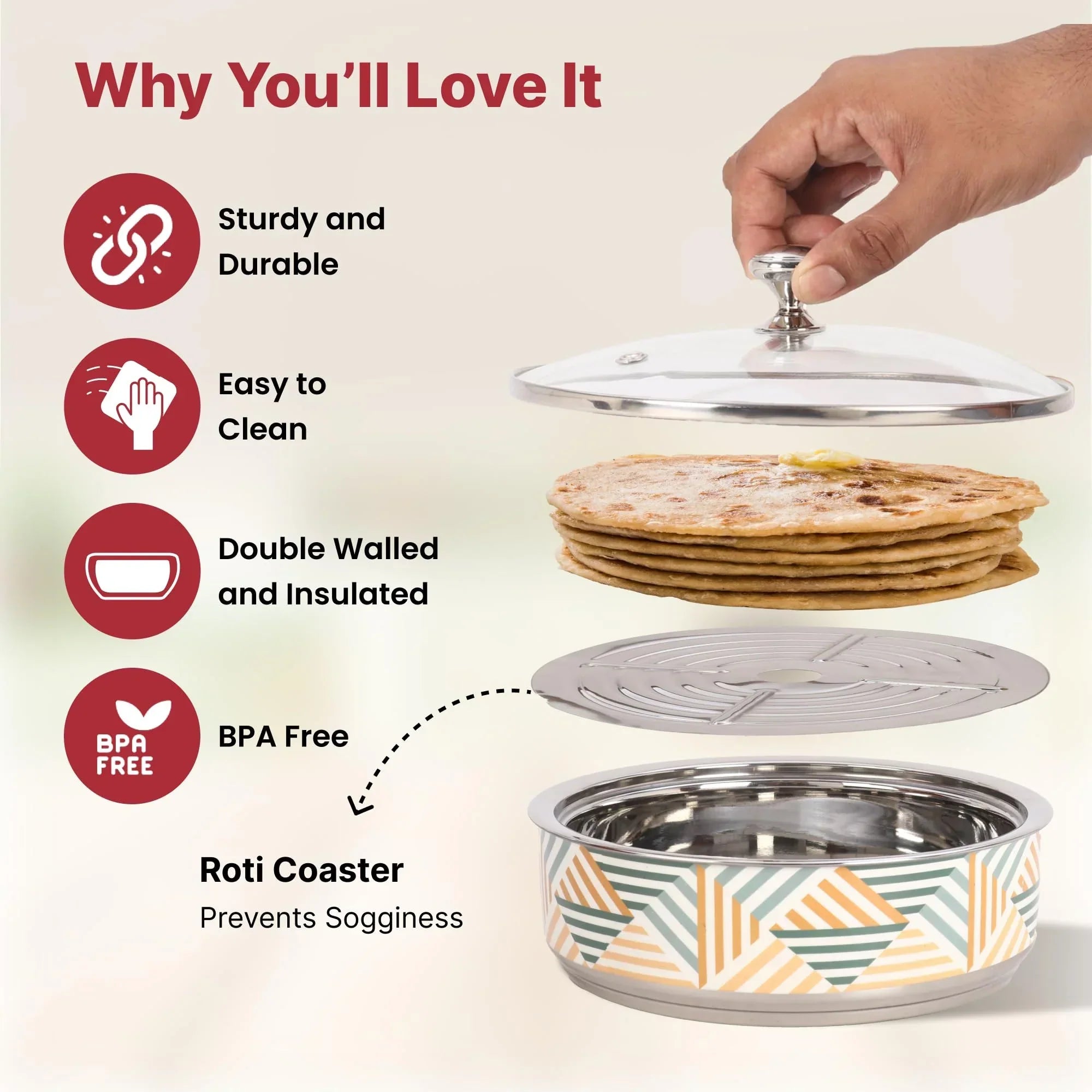 Stainless Steel Casserole with Lid