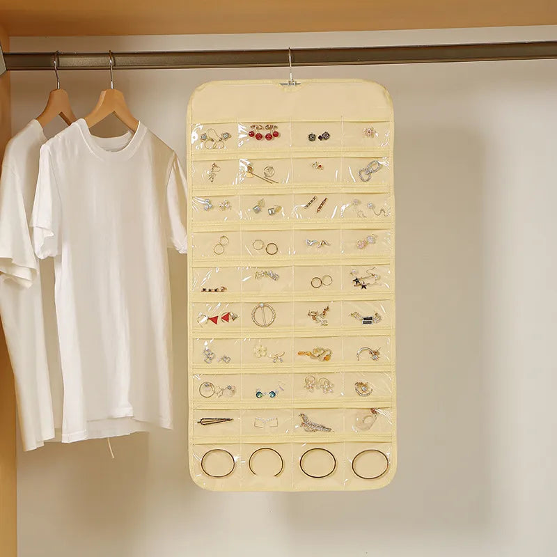 Double Sided Jewelry Hanging Bag (36 Pockets)