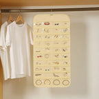 Double Sided Jewelry Hanging Bag (36 Pockets)