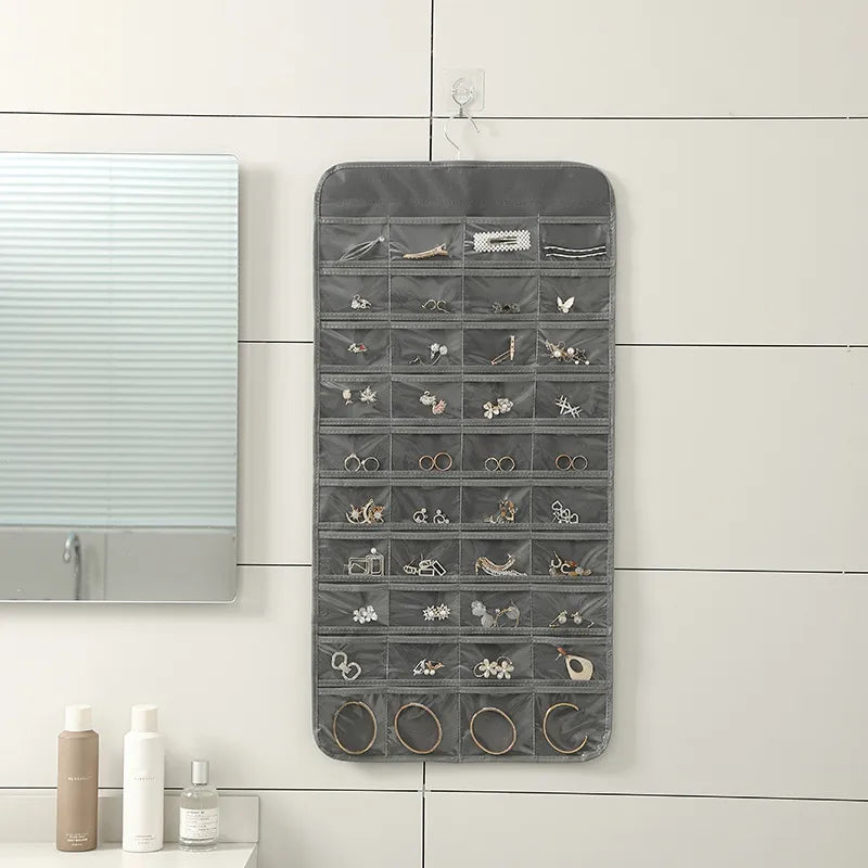 Double Sided Jewelry Hanging Bag (36 Pockets)