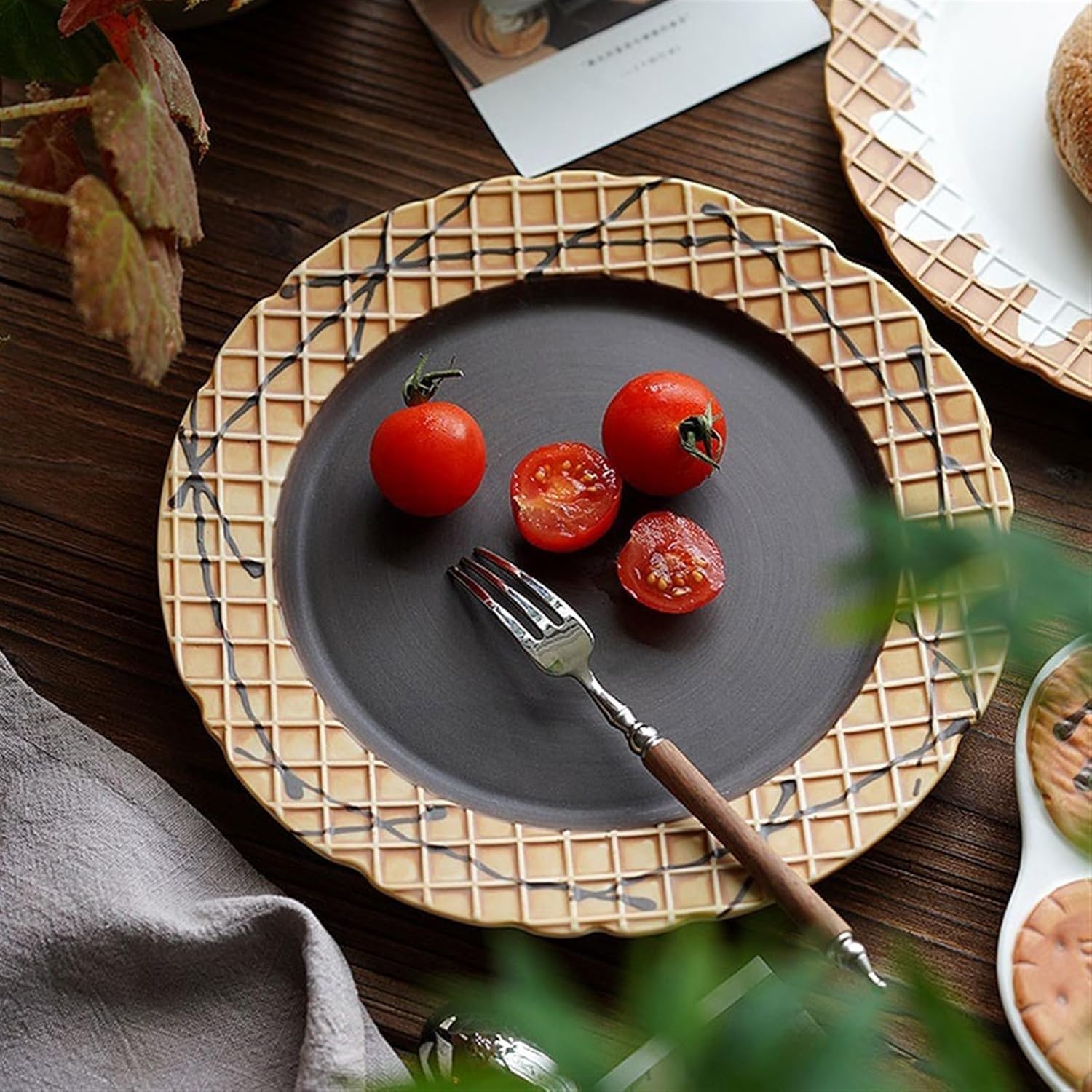 Waffle Style Ceramic Cup Set