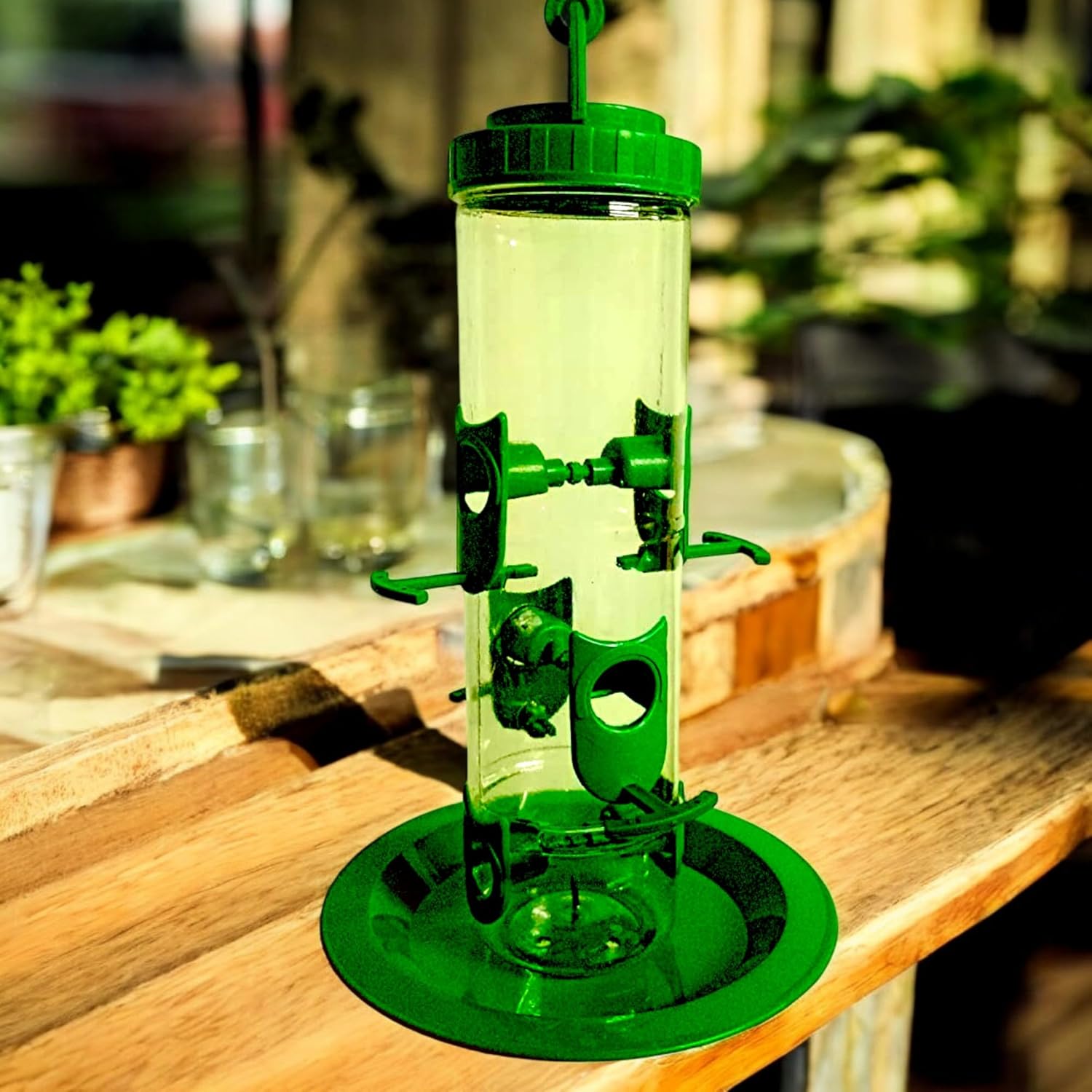 Premium Hanging Bird Feeder – Transparent Outdoor Seed Dispenser for Garden & Balcony