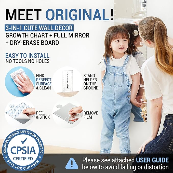 Growth Chart Mirror for Kids