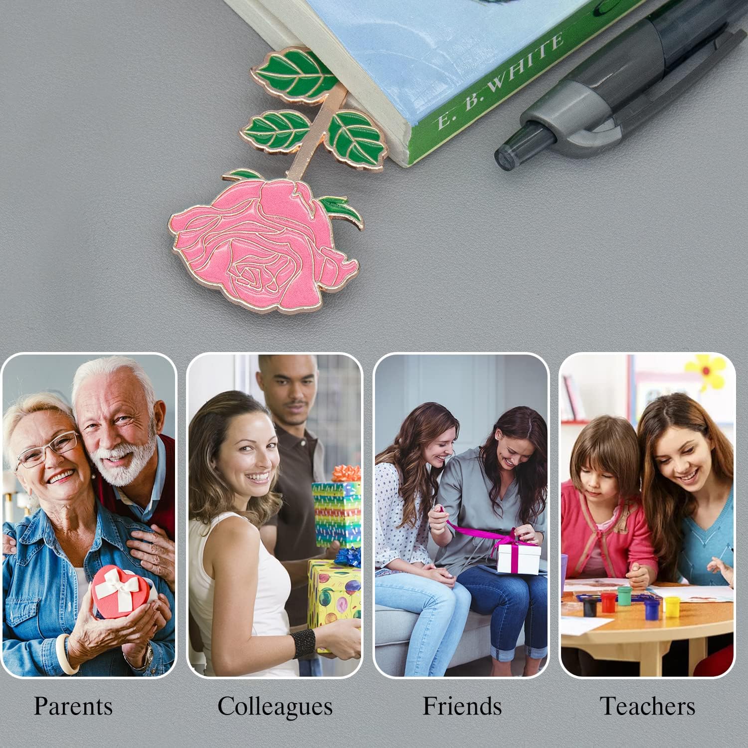 Metal Rose Book Mark