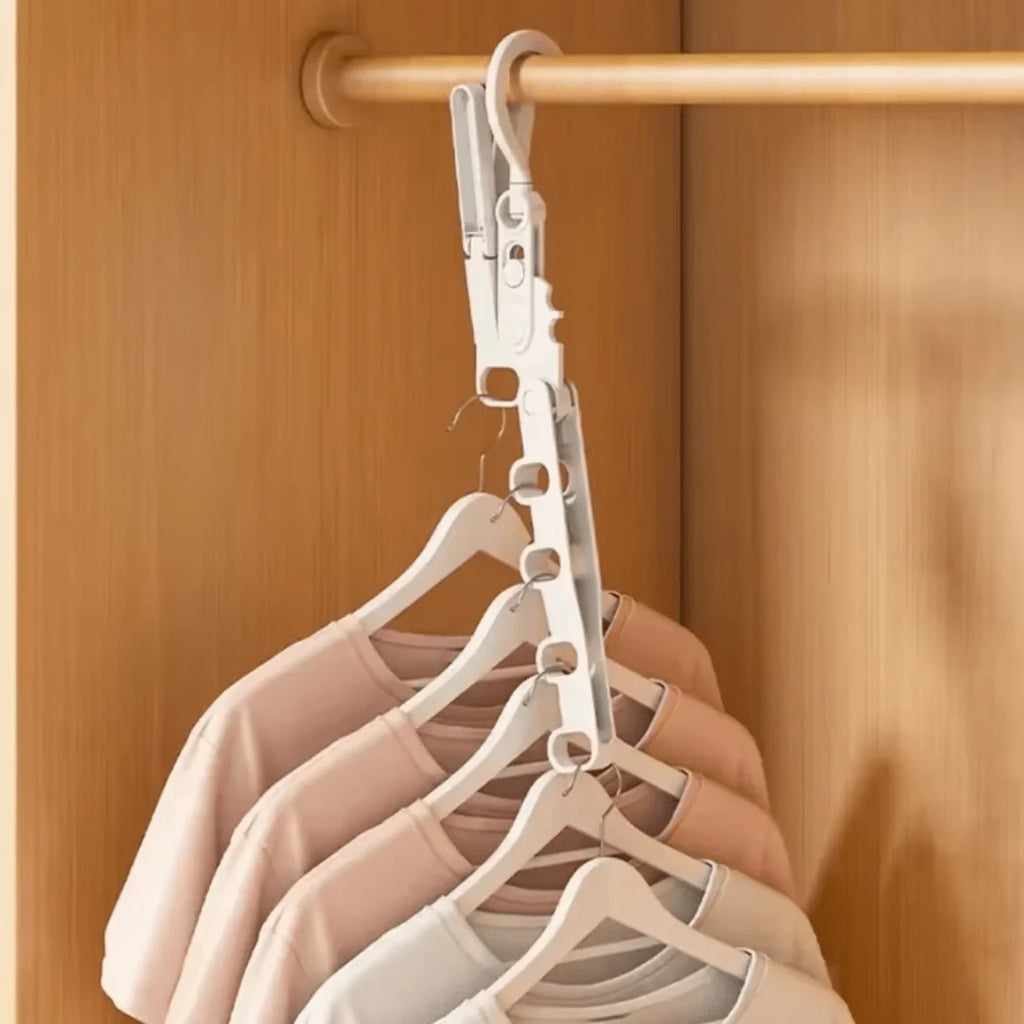 Portable Foldable 5-Hole Clothes Drying Hanger