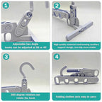 Portable Foldable 5-Hole Clothes Drying Hanger