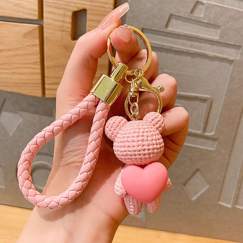 Teddy Heart Keychain