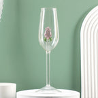 Rose Floral Champagne Glass
