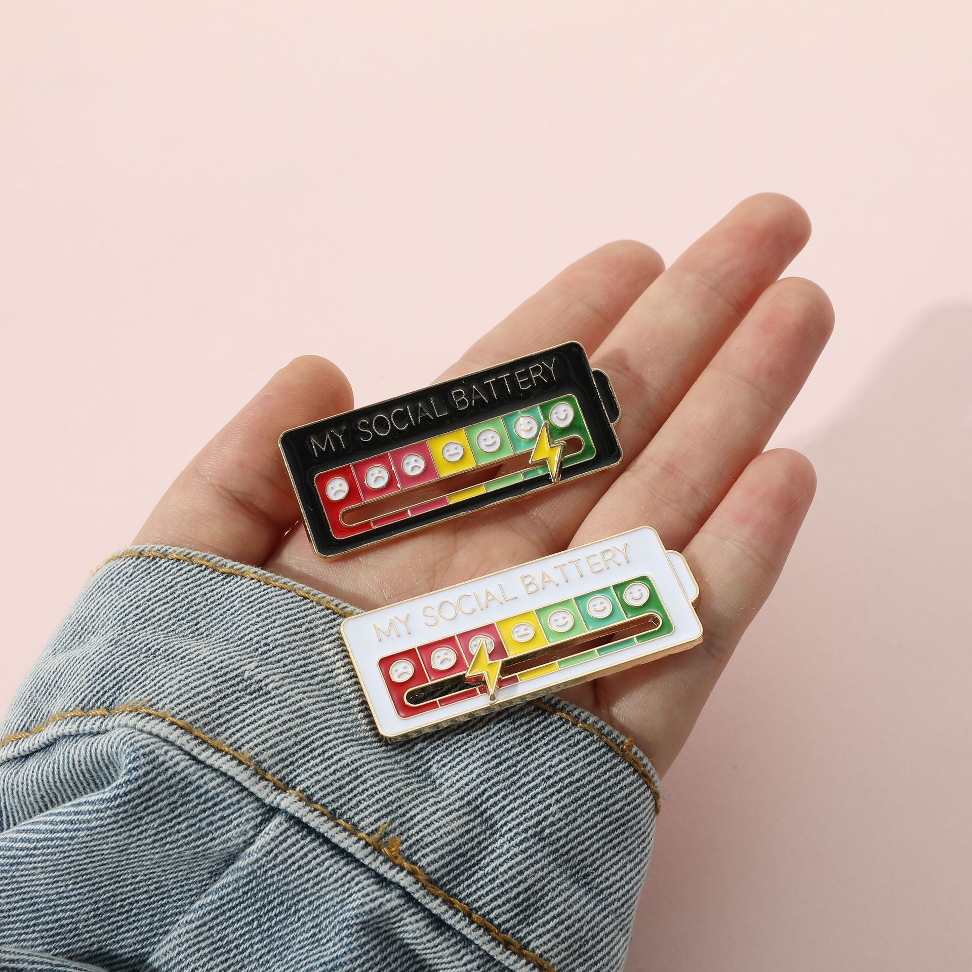 Social Battery Pin (Pack of 2)