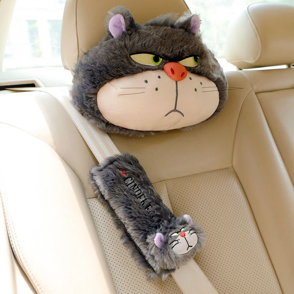 Angry Cat Car Pillow Set