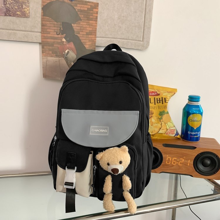 Backpack with Bear Charm