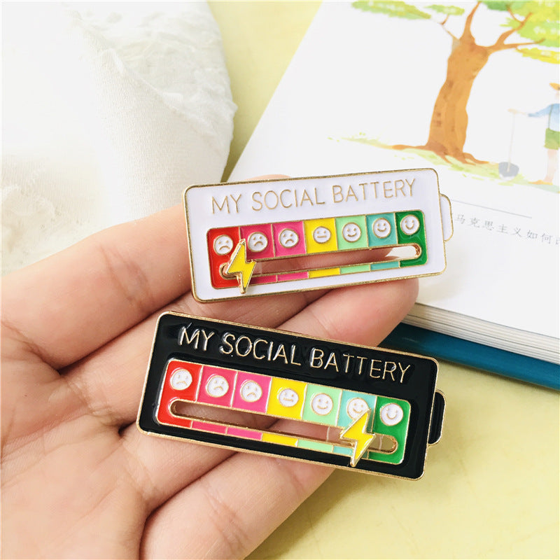 Social Battery Pin (Pack of 2)