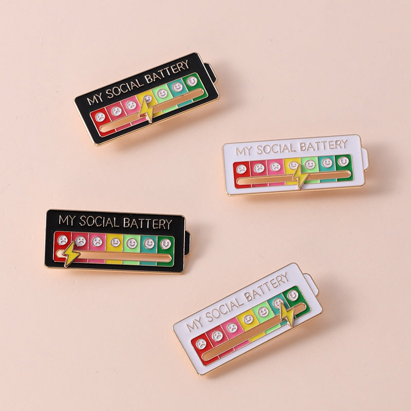 Social Battery Pin (Pack of 2)