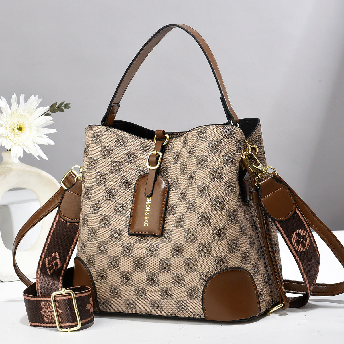 Pattern Bucket Bag