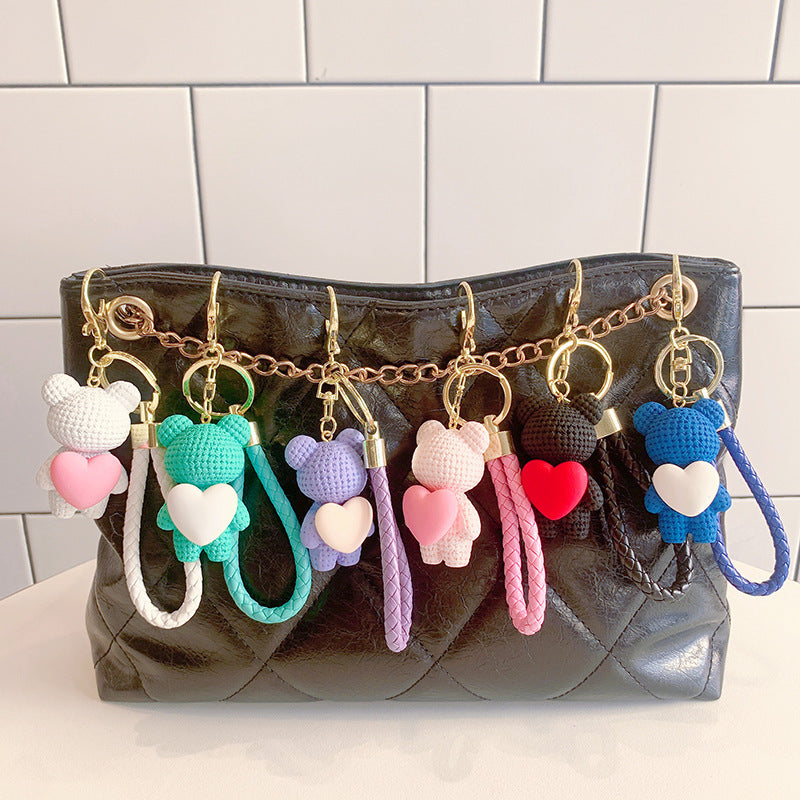 Teddy Heart Keychain