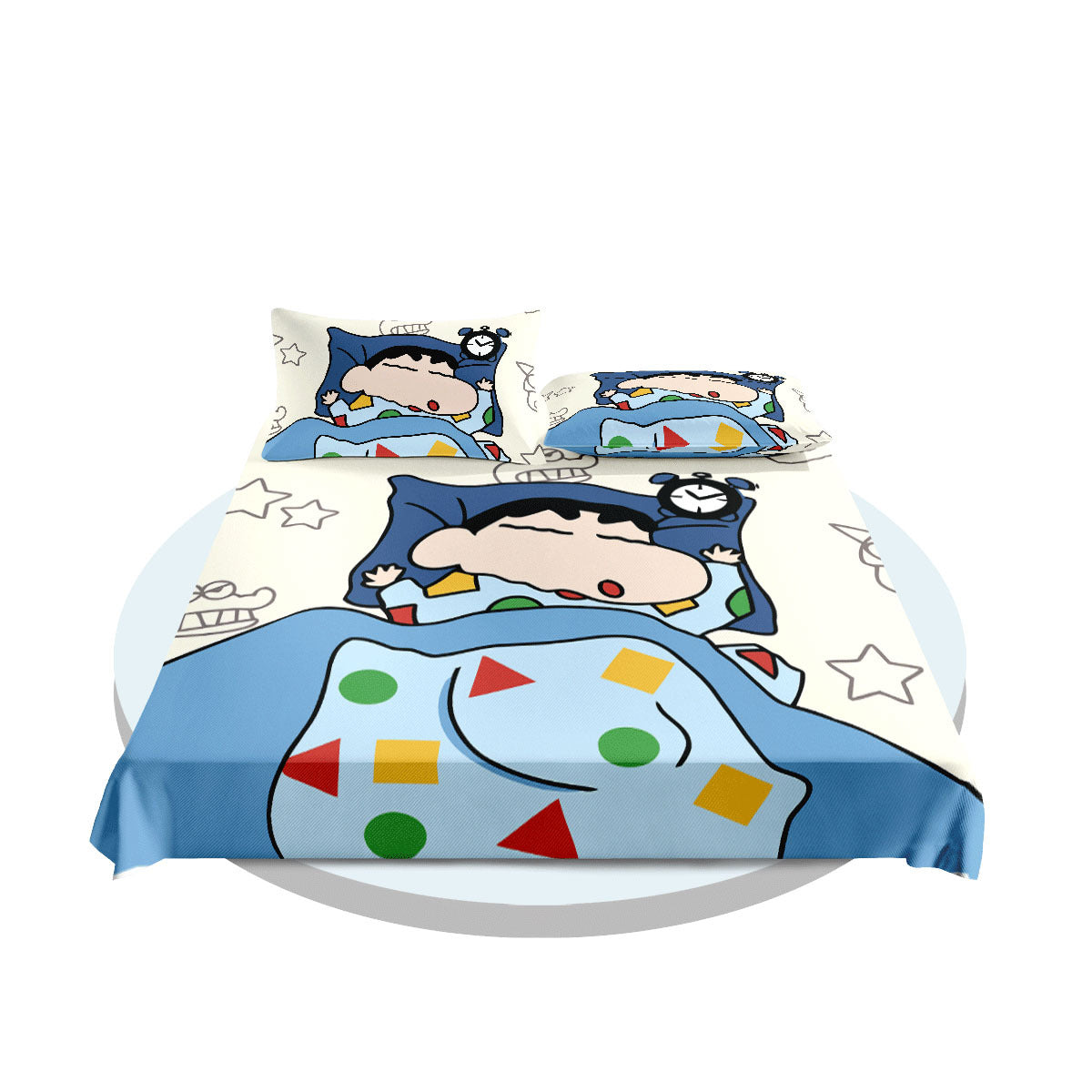 Shinchan Cartoon Bedsheet Set