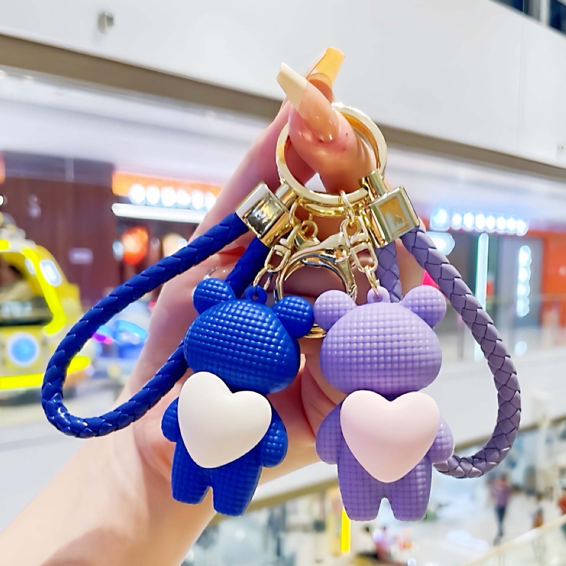 Teddy Heart Keychain
