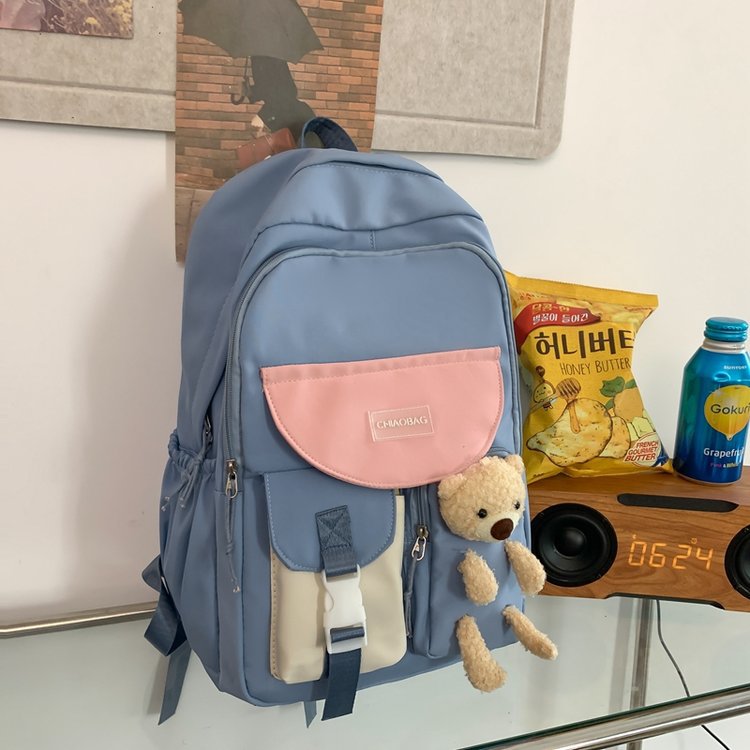 Backpack with Bear Charm