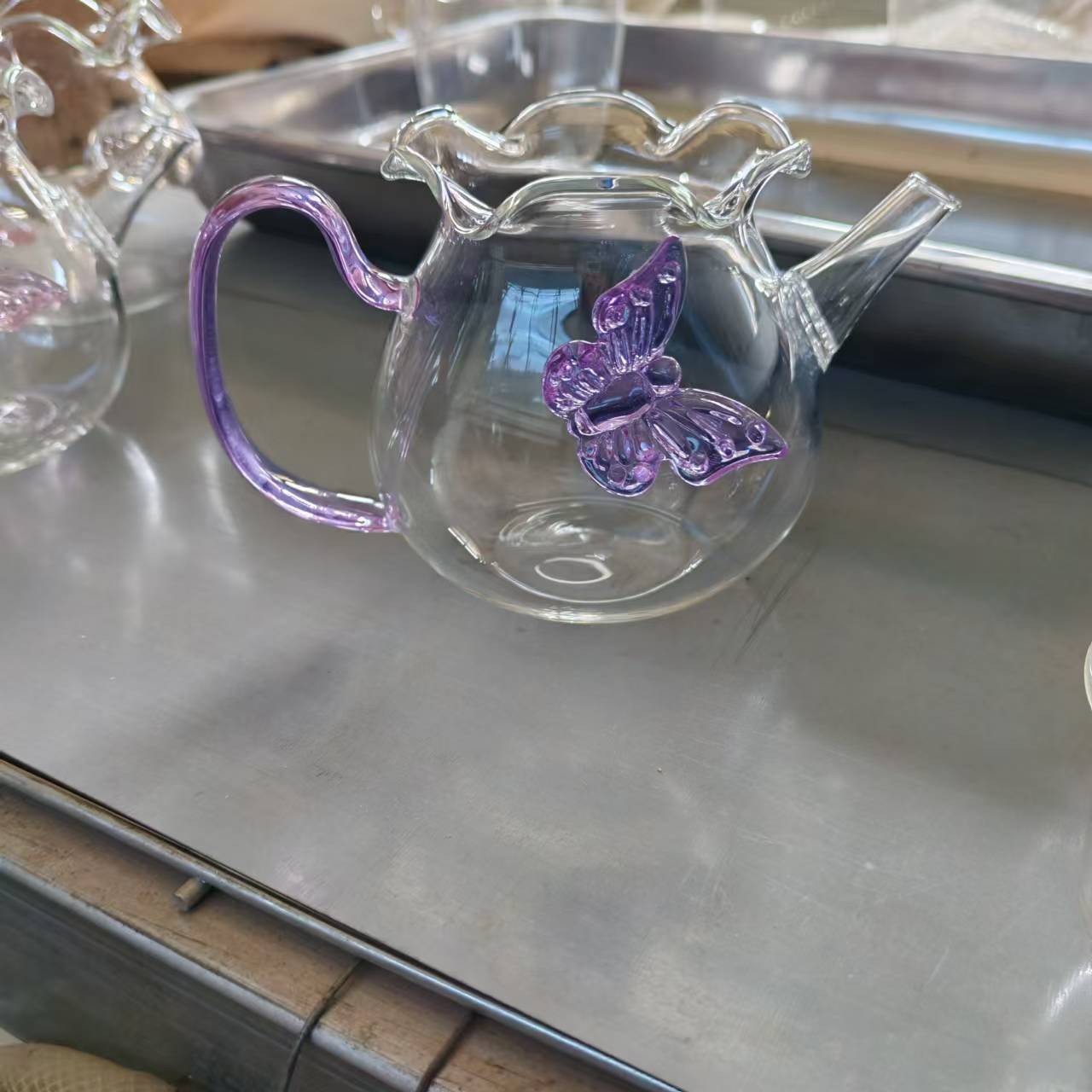 Butterfly Glass pot
