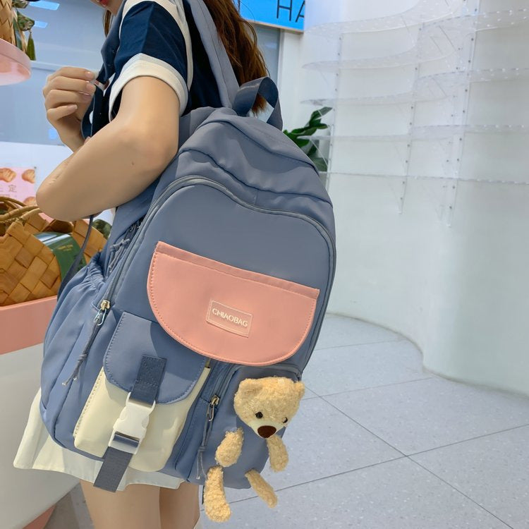Backpack with Bear Charm