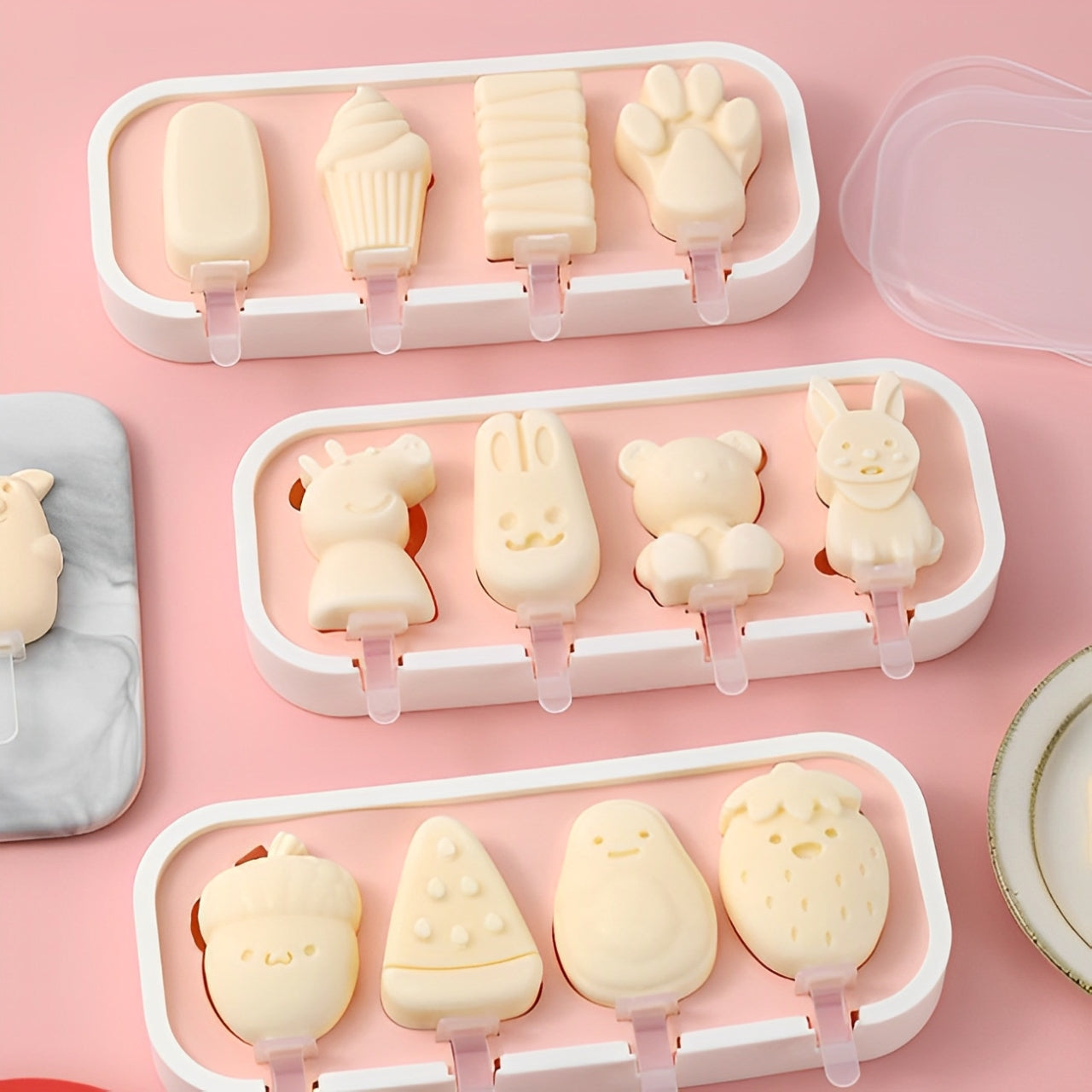 Silicone Ice Popsicle With Lid