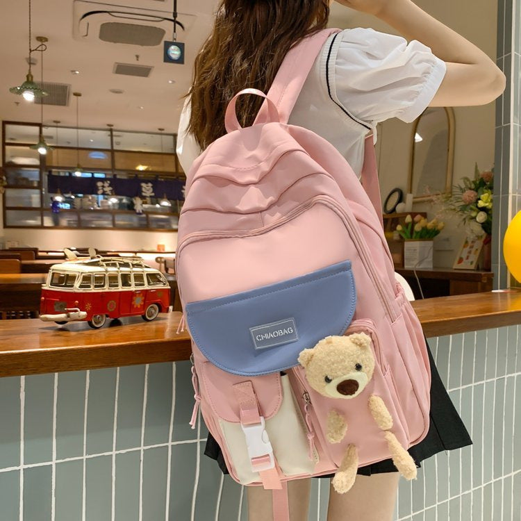 Backpack with Bear Charm