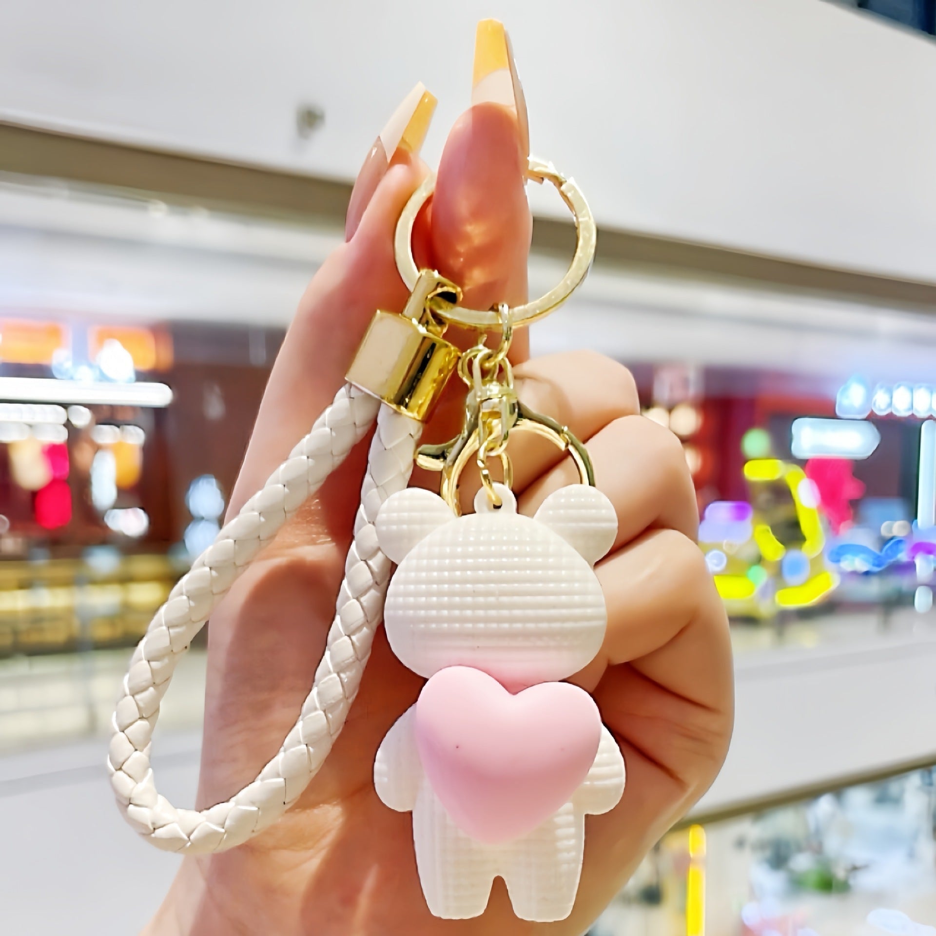 Teddy Heart Keychain