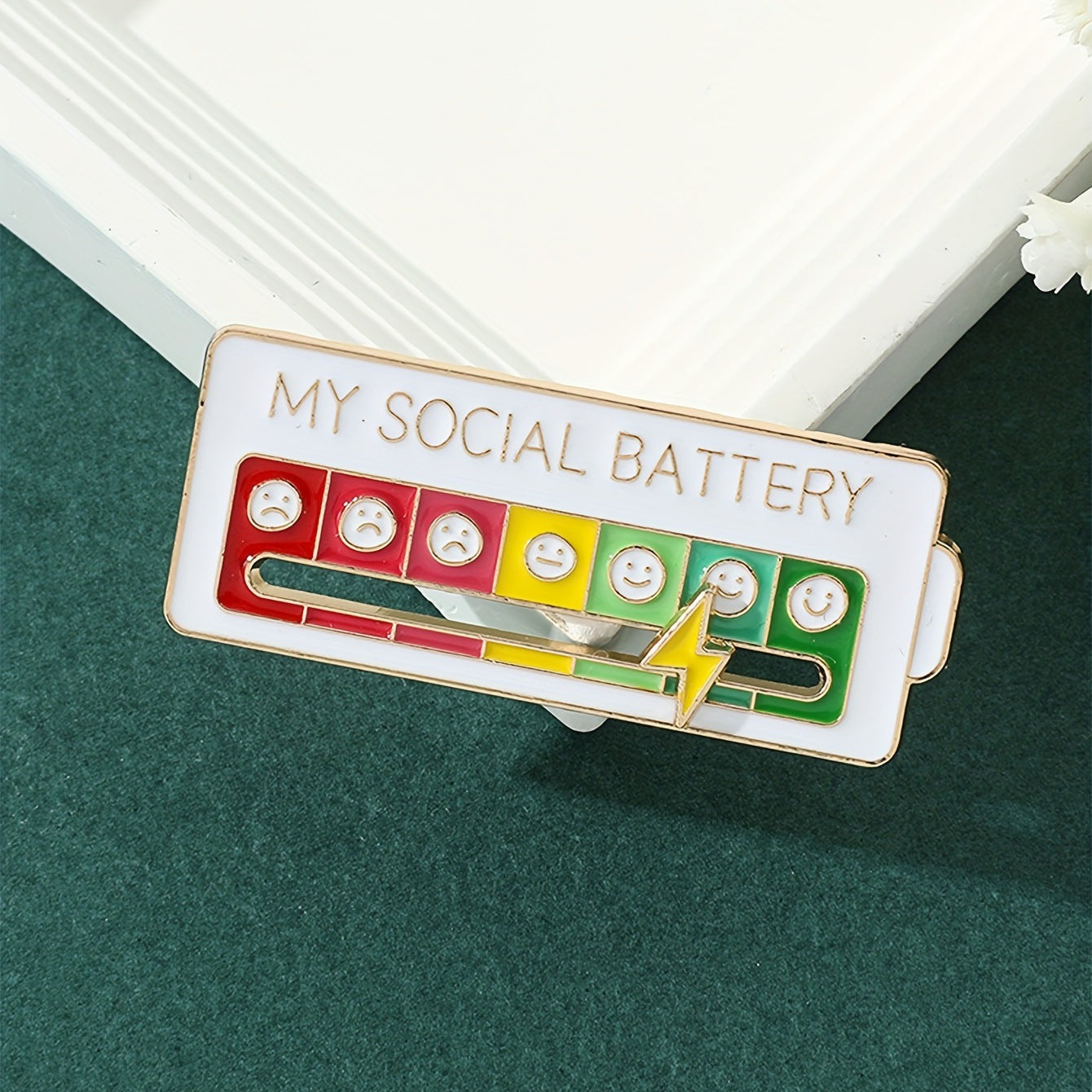 Social Battery Pin (Pack of 2)