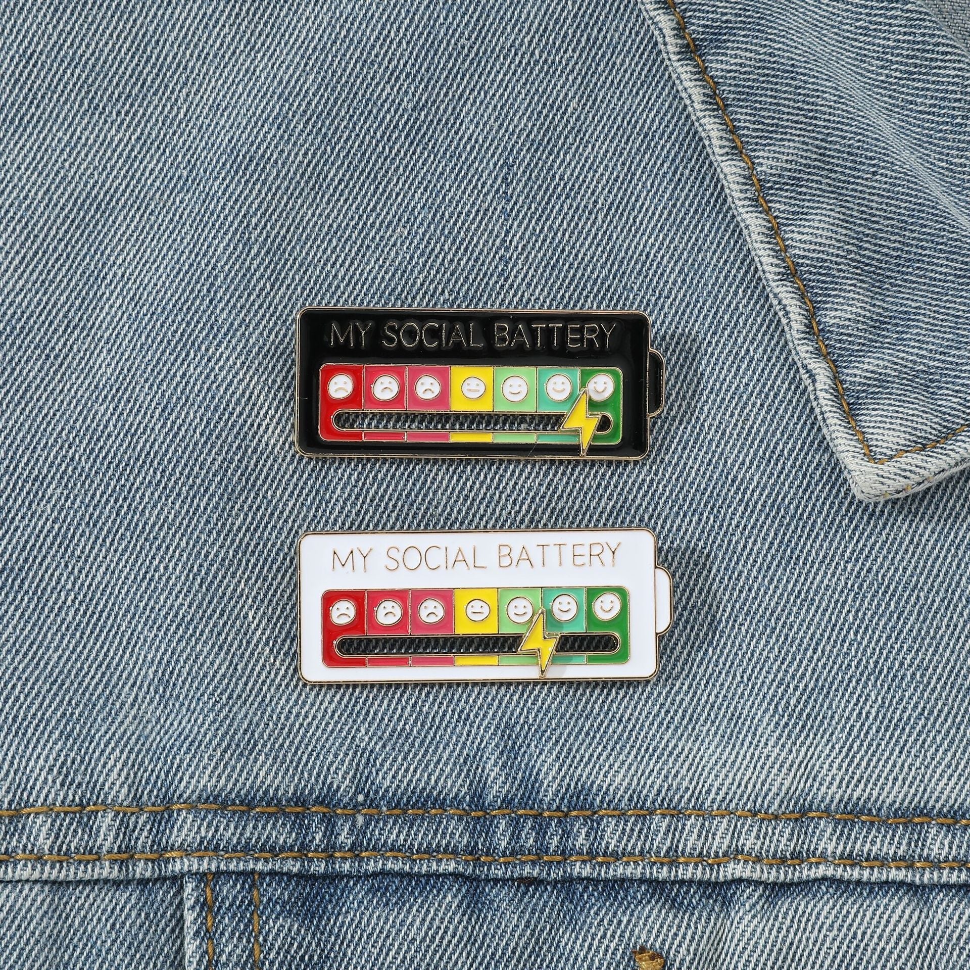 Social Battery Pin (Pack of 2)