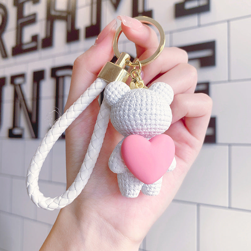 Teddy Heart Keychain