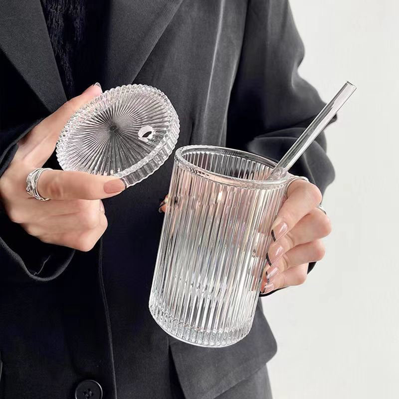 Ripple Stripes Cup with Straw