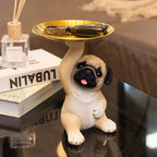 Cute Pug Statue Storage Tray