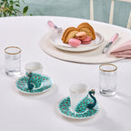 Classy Peacock Tea Set