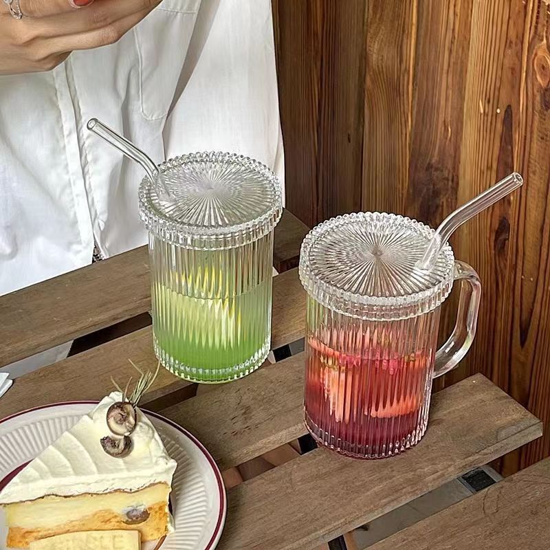 Ripple Stripes Cup with Straw