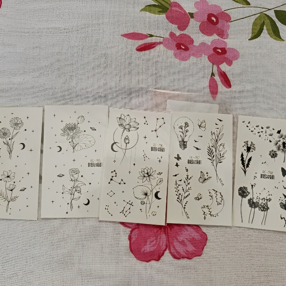 Temporary Tattoo Stickers( 5 Sets)