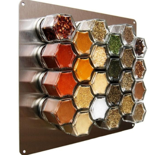 Magnetic Glass Spice Jar