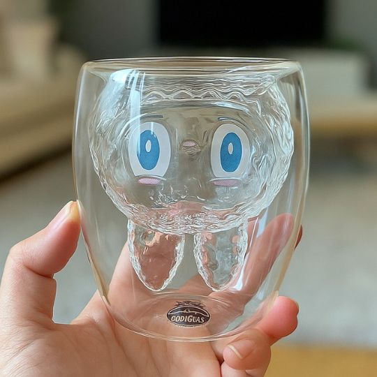 Labubu Double-layer Glass Cup
