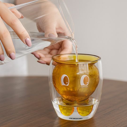 Labubu Double-layer Glass Cup