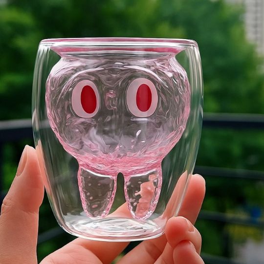 Labubu Double-layer Glass Cup