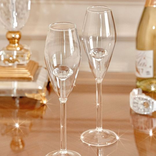 Diamond Champagne Glass