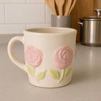 3D Floral Ceramic Mug