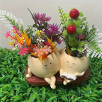 Smiling Face Bench Planter