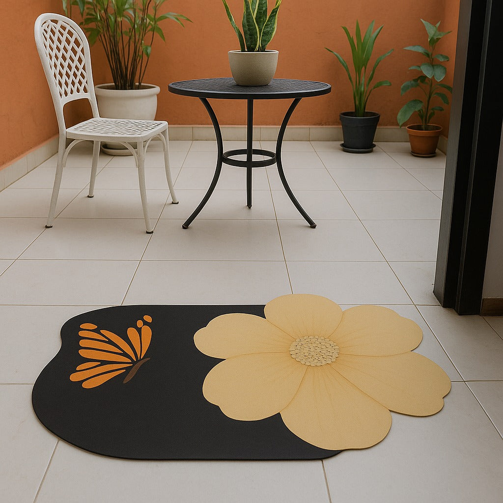 Floral Door Mat