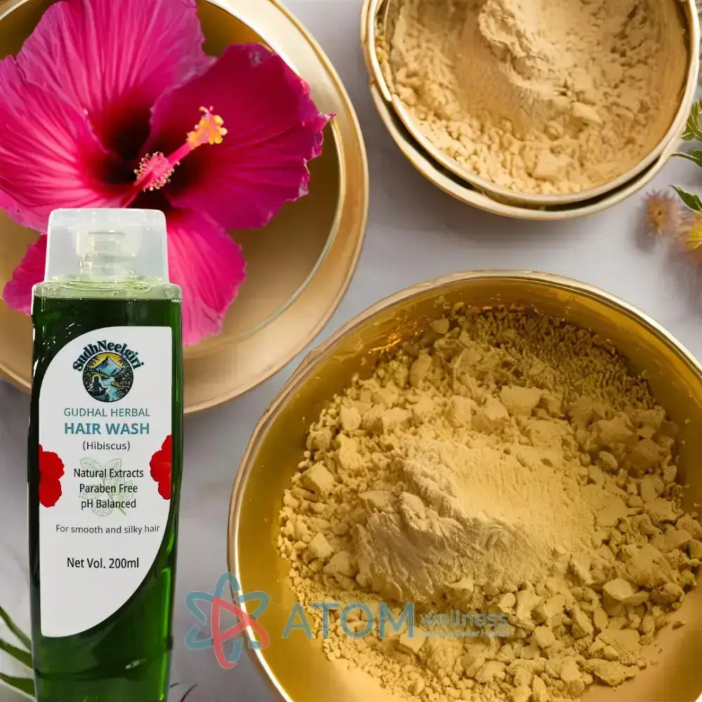 Adivasi Gudhal Hibiscus Herbal Hair Wash with Hair Oil Anti Hairfall Combo