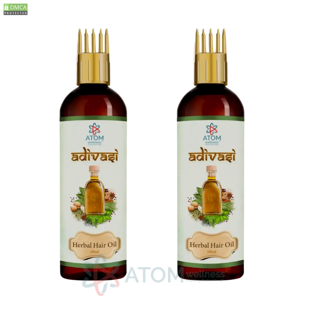 Adivasi Herbal Hair Growth Anti Dandruff Hair Oil Selfi Bottle 100ml Pack of 2