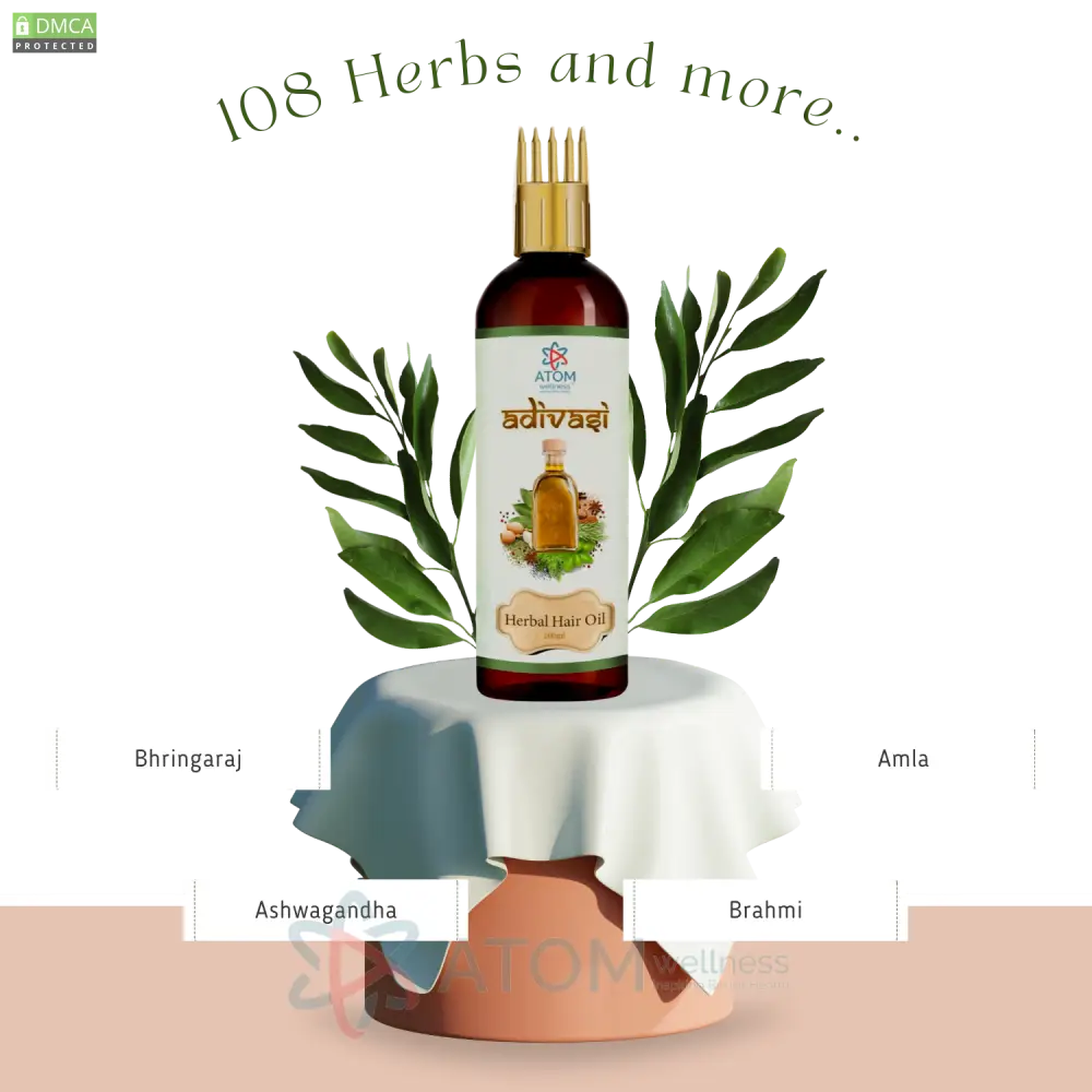Adivasi Herbal Hair Growth Anti Dandruff Hair Oil Selfi Bottle 100ml Pack of 2